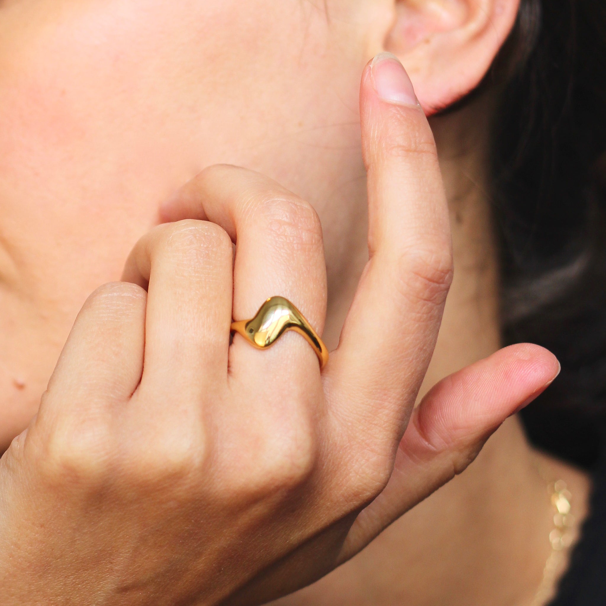In Flow Ring Sterling Silver & 18ct Gold Vermeil